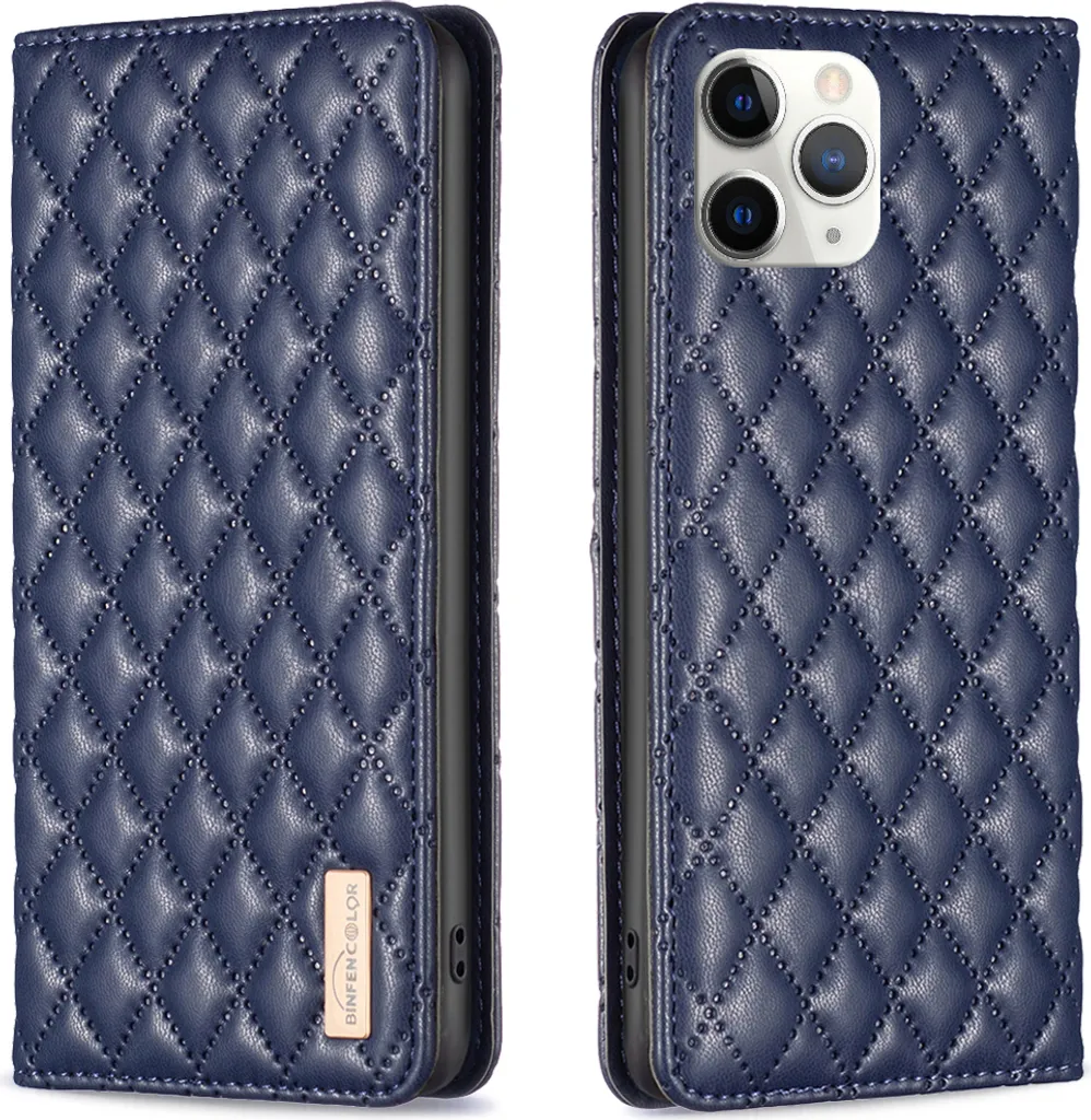 Cover Portafoglio iPhone 11 Pro Max Blu - Custodia Pelle Slim Flip