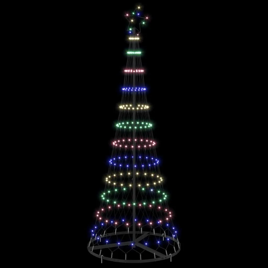 Arbre de Noël 230 LED Multicolore 184 cm - Structure Métal Durable - 4