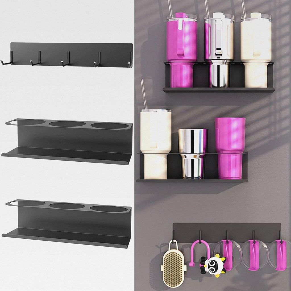 Magnetischer Getränkehalter für S-t-a-n-l-e-y, 3 Fächer Kühlschrank Schrank Magnetischer Becherhalter, Küche Magnetische Flaschenhalterung mit...