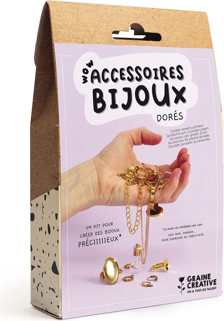 Goldenes Schmuckzubehör - DIY Box