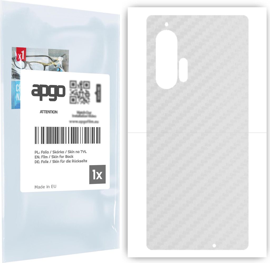 apgo Rückseite Schutzfolie für Motorola Edge+ - Hinten Schutzfolie Carbon Transparent (durchsichtig), Rückseite Folie schützt vor Kratzern und...