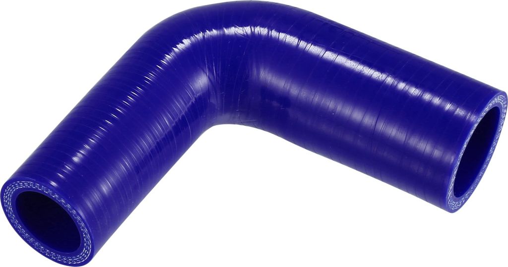 1 Stück 25mm/0,98"-32mm/1,26" ID 90mm/3,54" Länge 90 Grad blau Autosilikonschlauch Kühlmittelschlauch Universal