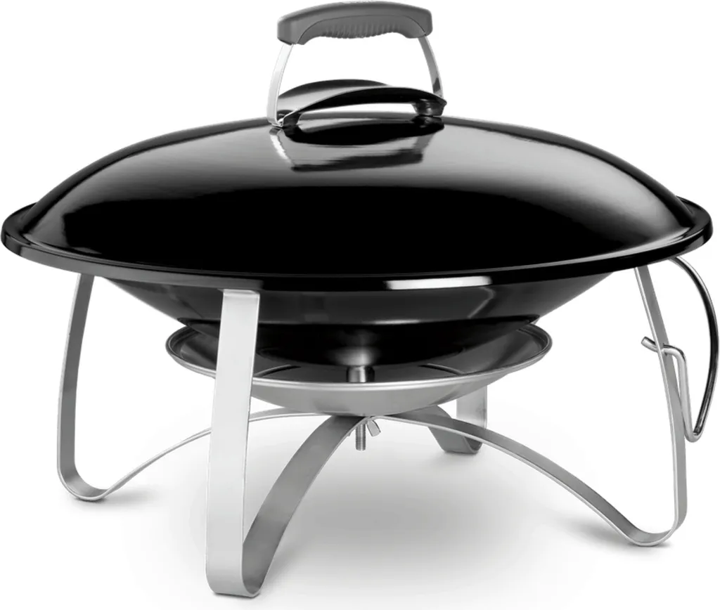 Brasero Weber Fireplace Noir - Chauffage de Terrasse en Acier Émaillé