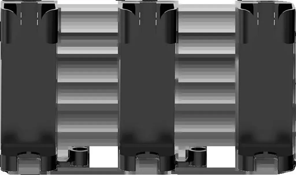 Supporto Professionale 3 Pezzi per Strumenti Capelli - ABS Nero Muro - 1