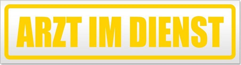 Arzt im Dienst 2 Magnetschild Schild magnetisch