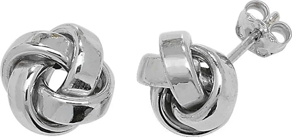 Boucles d'Oreilles Anti-Allergie en Or Blanc Confort Durable