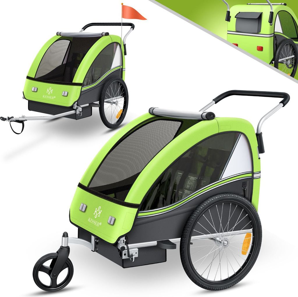KESSER® Kinderanhänger Fahrradanhänger Sport-RX 2 in 1 Produktbild 
