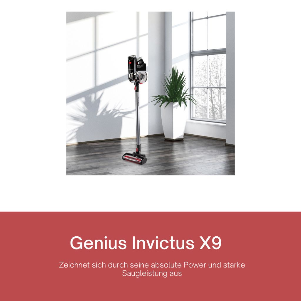 Genius Invictus X9 Set 14tlg Akku Staubsauger