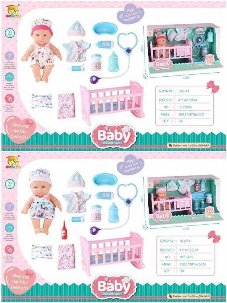 Coffret de poupées mixtes BLS-W95 : figurines de jeu pour enfants