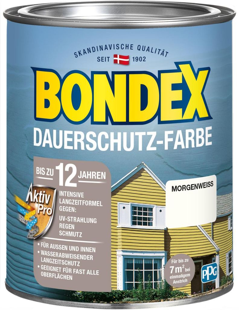 Bondex Dauerschutz-Holzfarbe 750 ml morgenweiß Produktbild 