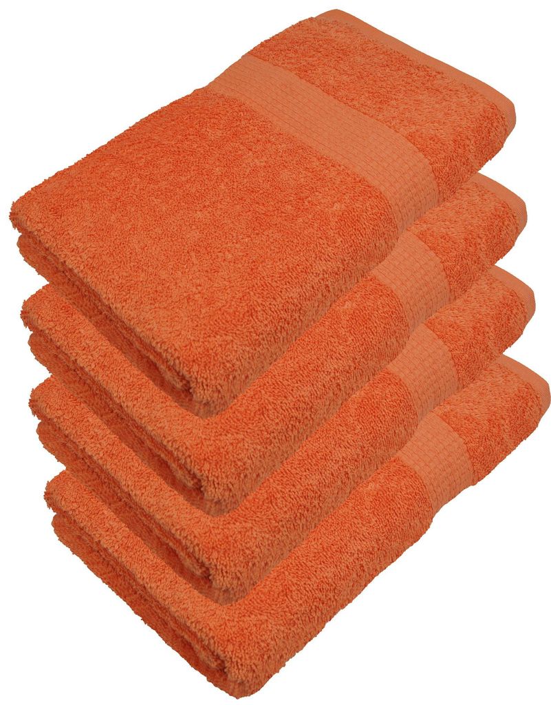 4er Pack Handtücher 50 x 100 cmMIA-A00-HAT-50x100-ORANGE-4