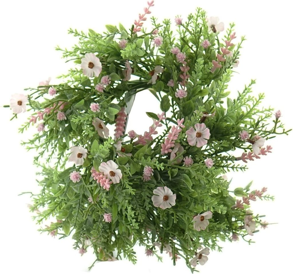 DEKO FLORALE Blütenkranz Rosa Ø 24 cm - Kunstblumen