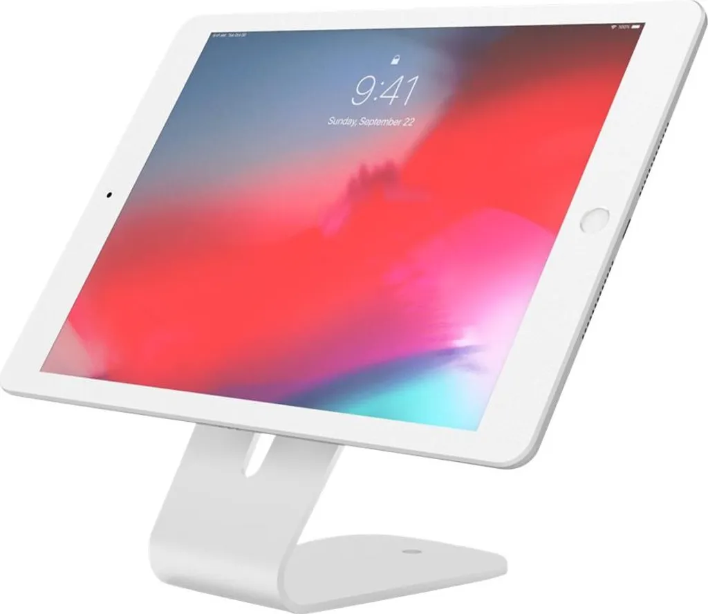 Support Borne Interactive pour Tablette Apple et Samsung - Blanc de Sécurité - 5