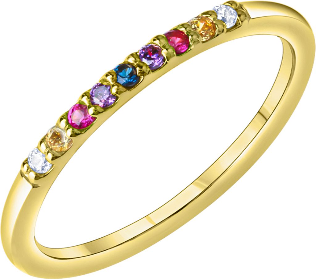 V Ring 925/- Sterling Silber 060 (19,1) Zirkonia bunt Produktbild 