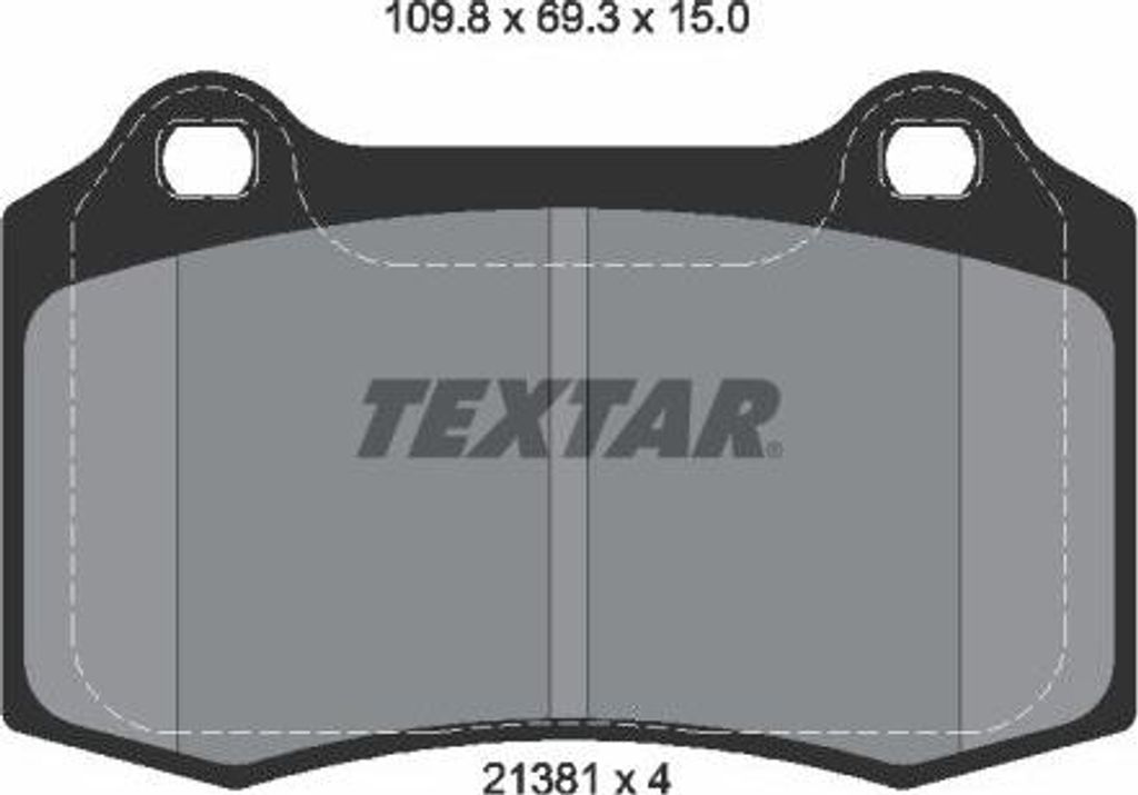 TEXTAR 2138102 Bremsbelagsatz, Scheibenbremse OE 2885759PK kompatibel mit V70, S60, Ibiza, 208, XK8er, XK8, XJ, S-Type, DS3