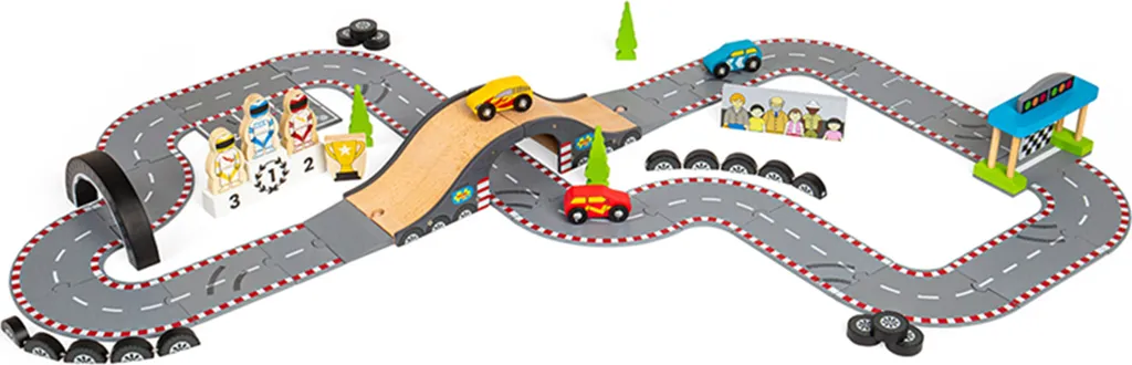 Rail de Course Bigjigs Rail en Bois Naturel avec Finitions Soignées