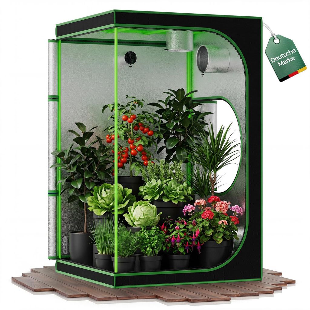 Grow Zelt für Pflanzen 120x120x200cm Zuchtzelt Gewächshaus Produktbild 
