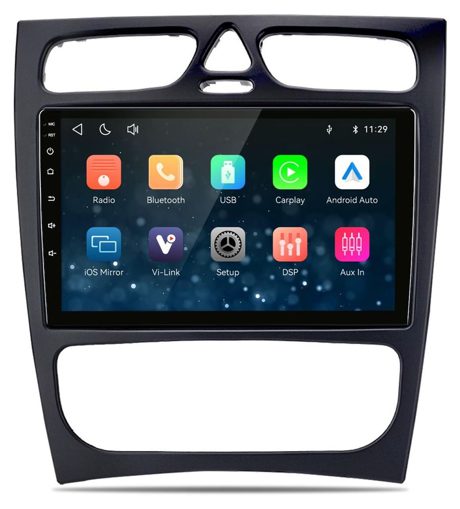 9 Zoll Plug & Play Autoradio für Mercedes Benz CLK W209 Produktbild 