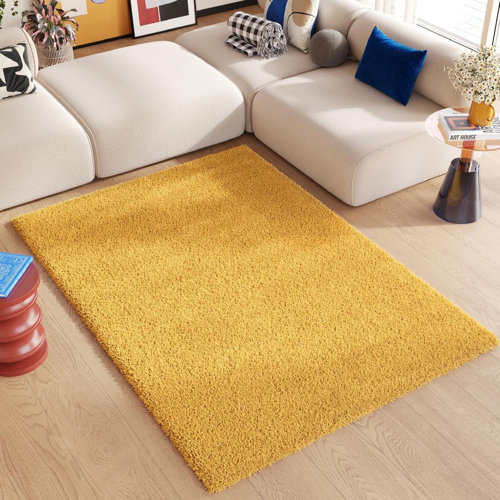 Tapiso Koberec ESSENCE Shaggy Unicoloured Modern Yellow Obrázok produktu 