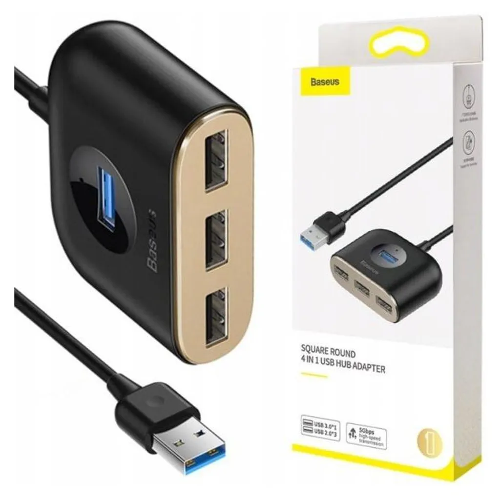 Baseus Hub USB 3.0 4-in-1 5Gbps - Splitter USB per Hard Disk 4TB - 25