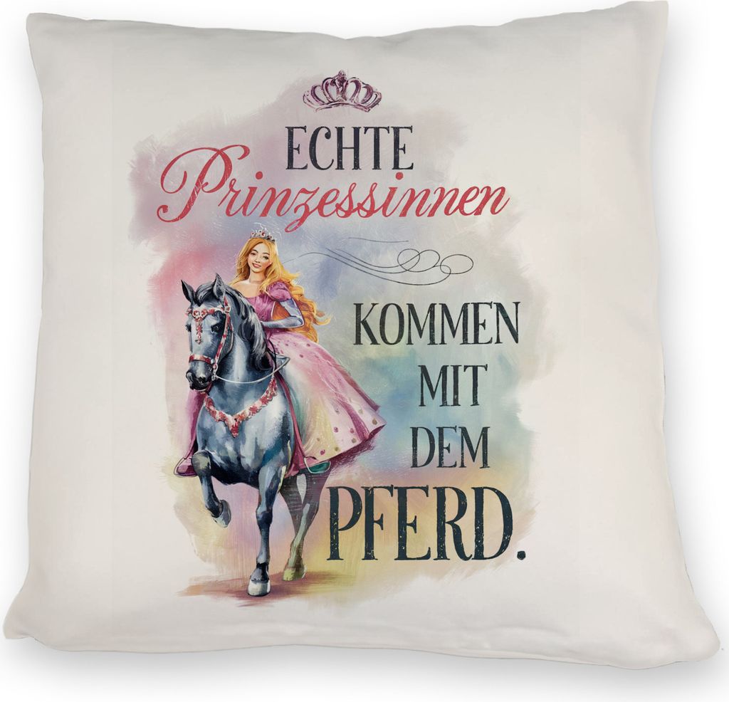Echte Prinzessinnen reiten Pferde Kissen