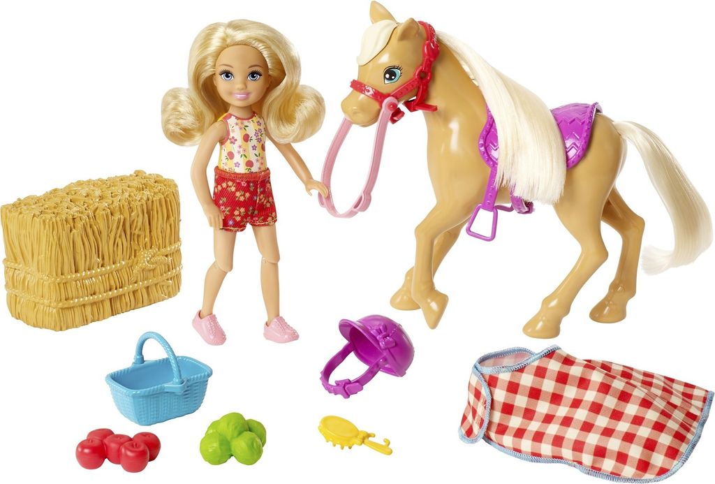 Barbie "Spaß auf dem Bauernhof" Chelsea und Pony Produktbild 