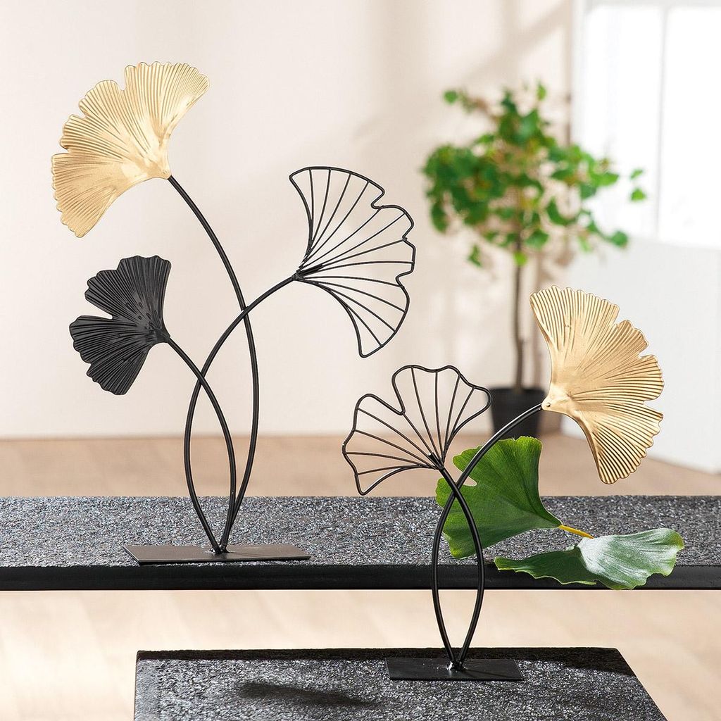 GILDE Standrelief, Ginkgo, "Ginkgo", Metall, schwarz, , L. Produktbild 