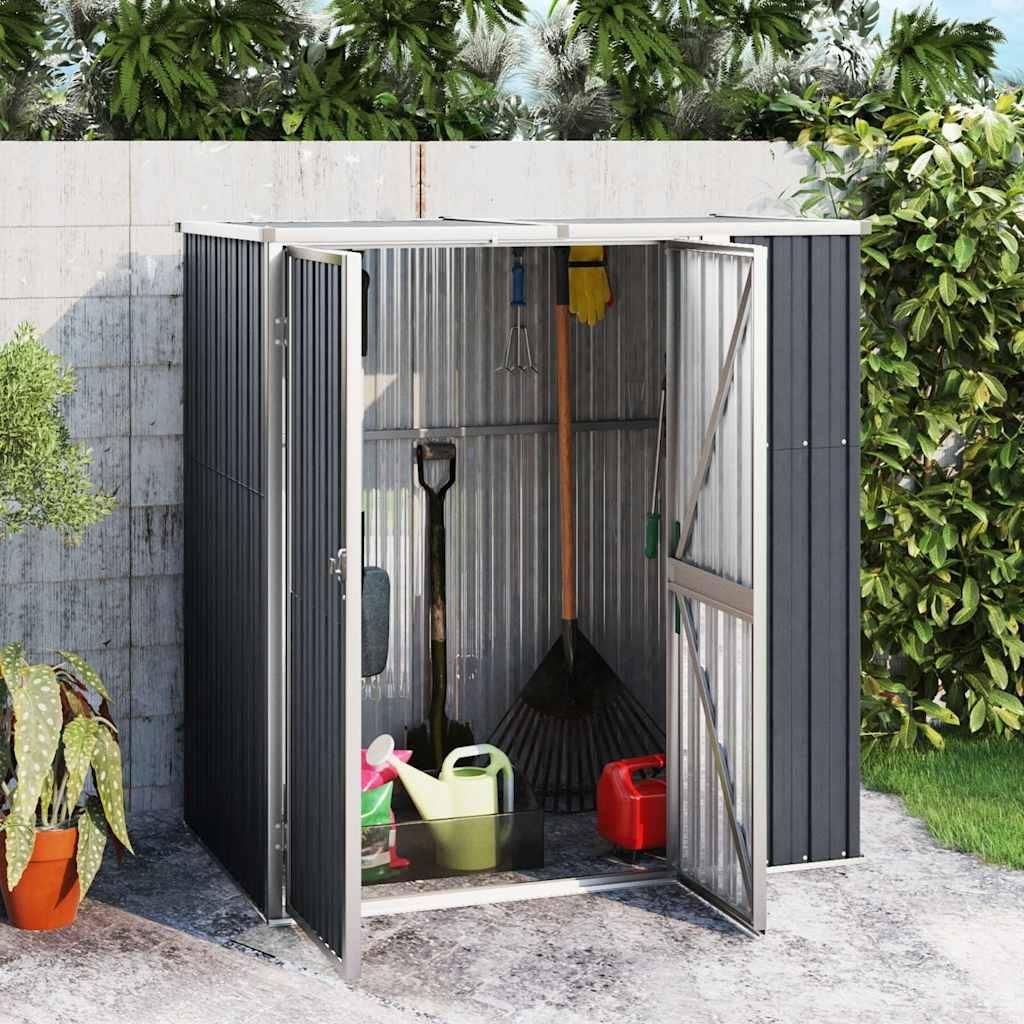 Abri de jardin anthracite 161x89x161 cm Acier galvanisé Image du produit 