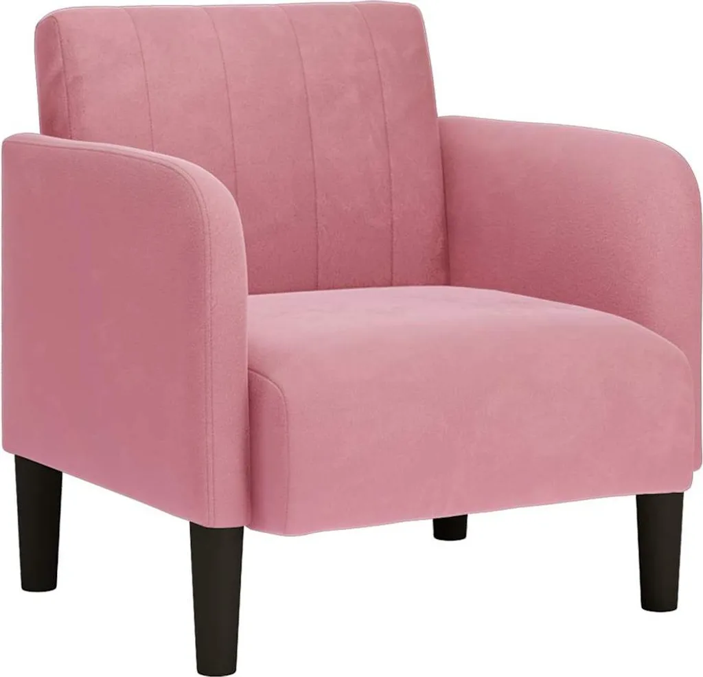 vidaXL Sedia con Braccioli Rosa Velluto 54 cm - Salvaspazio e Stile