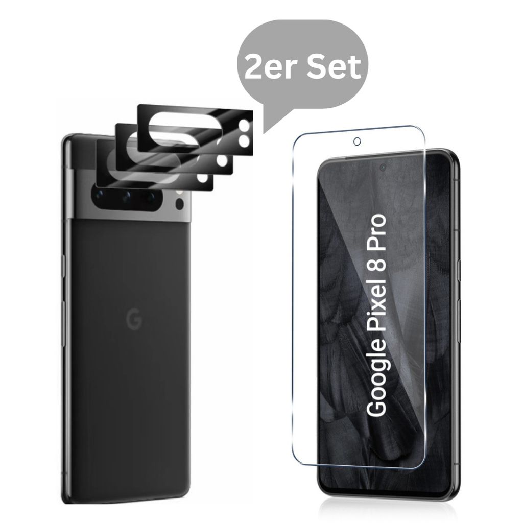 CLM-Tech 2er Set Schutzfolie kompatibel mit Google Pixel 8 Produktbild 