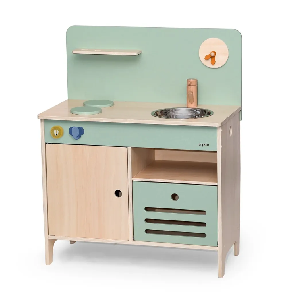Trixie Cuisine de jeu en bois pour enfants - Jouet d'imitation Naturel
