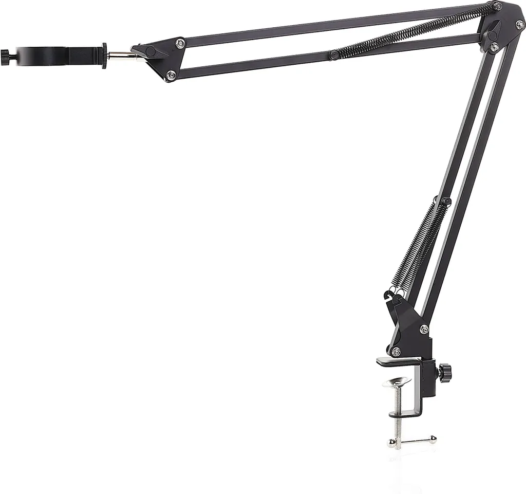 Bras de Microscope 50mm Fixation Bureau - Métal Noir Économique