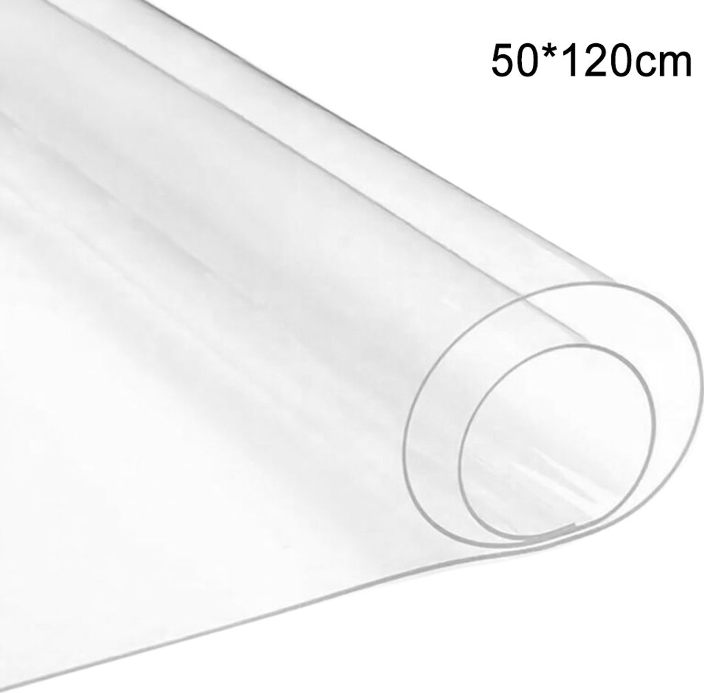 Langlebige transparente PVC -Filmbeutel Handtasche Schreibtisch Matte Regenschirm DIY Stoffmaterial-Größen:50cm x 120cm