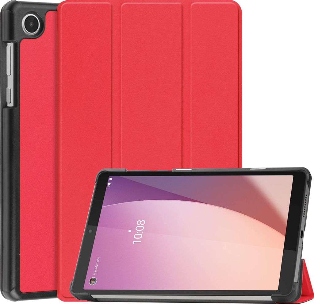 Case2go - Hülle kompatibel mit Lenovo Tab M8 4th Gen (8 Inch) - Tablet-Hüllen Kunstleder Tablet Case Schutzhülle - Rot