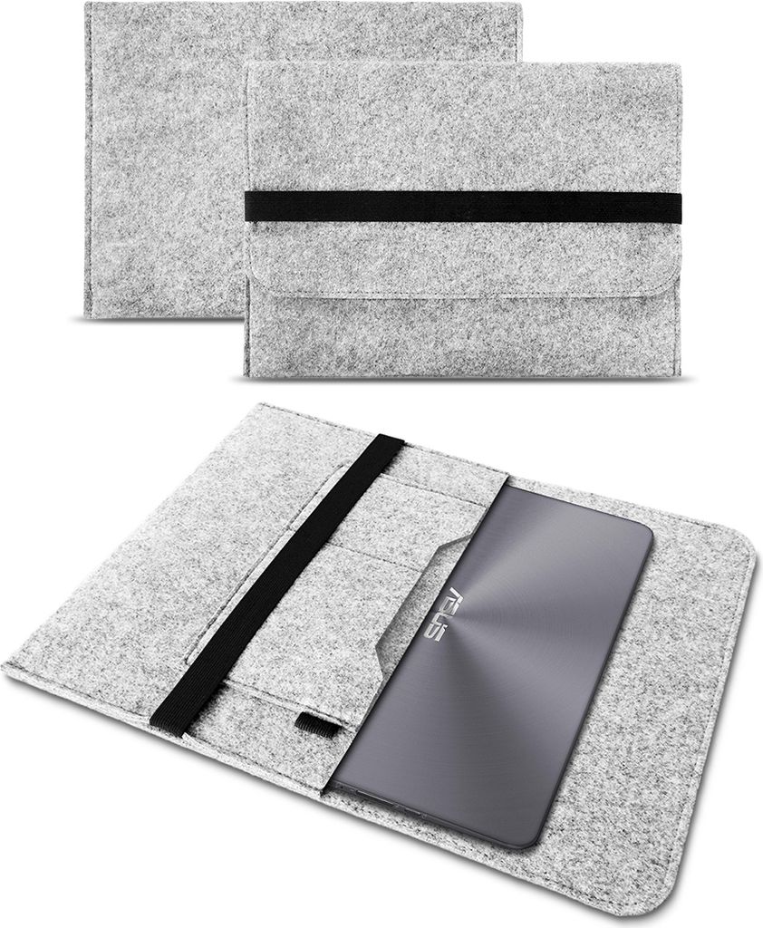 Filz Hülle für Asus Vivobook Pro 16 / 16X Laptop Tasche Sleeve Cover SchutzhülleFarbe:Hell Grau