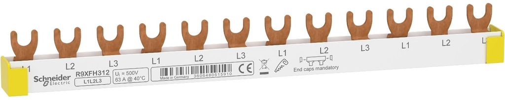 SCHNEIDER ELECTRIC barra di fase 3P, 12Mod, 63A Immagine del prodotto 