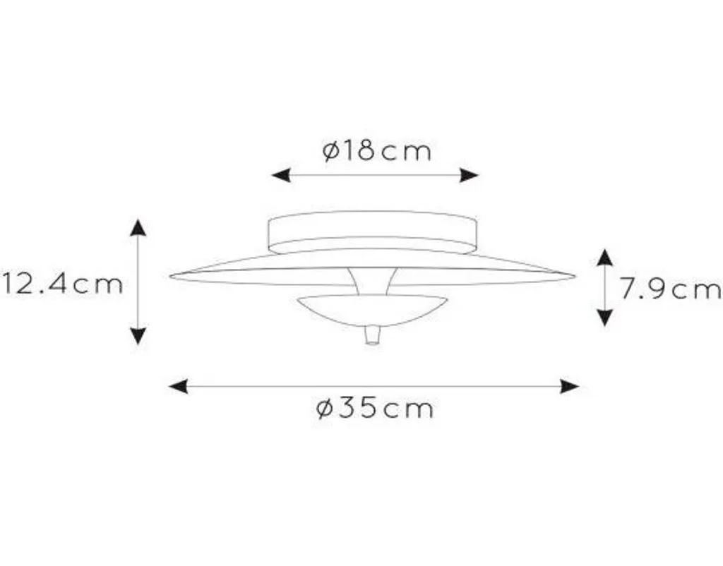Luminaire Plafonnier LED Rond Moderne VULCAN Noir et Or pour Salon - 4