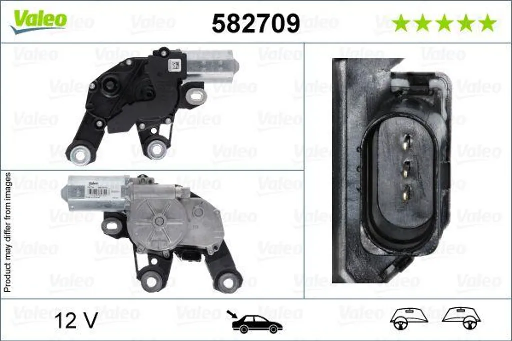 Valeo 582709 Moteur d'essuie-glace OE 9Y0955711A pour Cayenne et Panamera