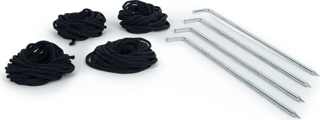 Weber #Werkeholics Befestigungssatz für Easy-Up Zelt Pop-Up Pavillon 4 Haken und 4 Spannseilen Bodenbefestigung