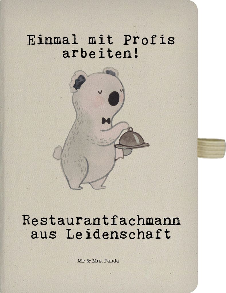 Mr. & Mrs. Panda Kladde Restaurantfachmann Leidenschaft - Transparent - Geschenk, Ausbildung, Skizzenbuch, Restaurant, Tagebuch, notizbuch, Kellner...