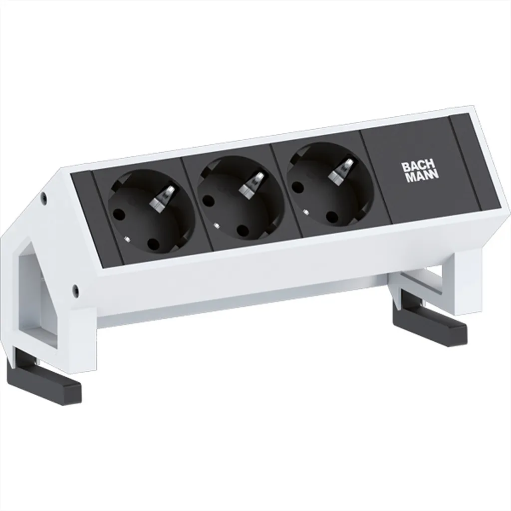Bachmann DESK2 Inox 3 Prese GST18 - Multipresa Design per Scrivania