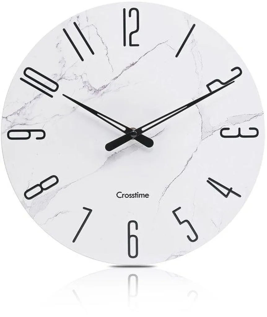 Horloge murale silencieuse étanche 30 cm blanche pour cuisine et bureau