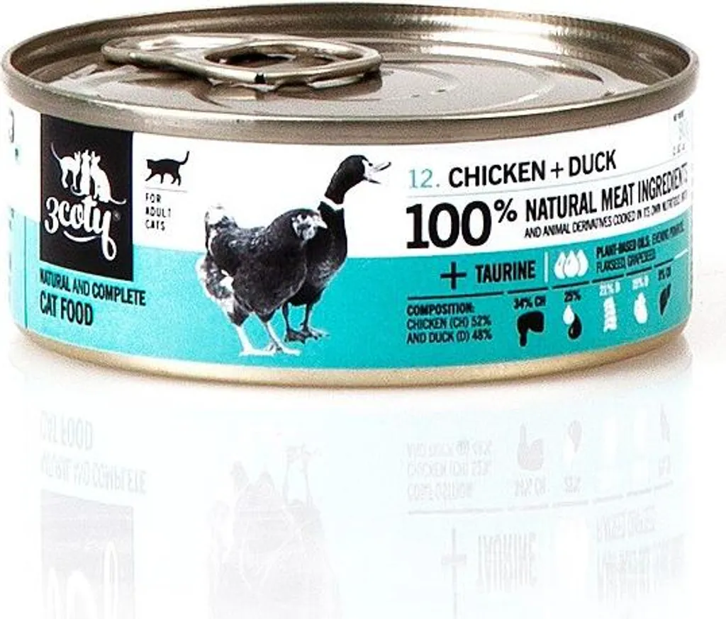 3Coty Chicken & Duck 80g: Dieta Monoproteica Evolutiva per Gatti