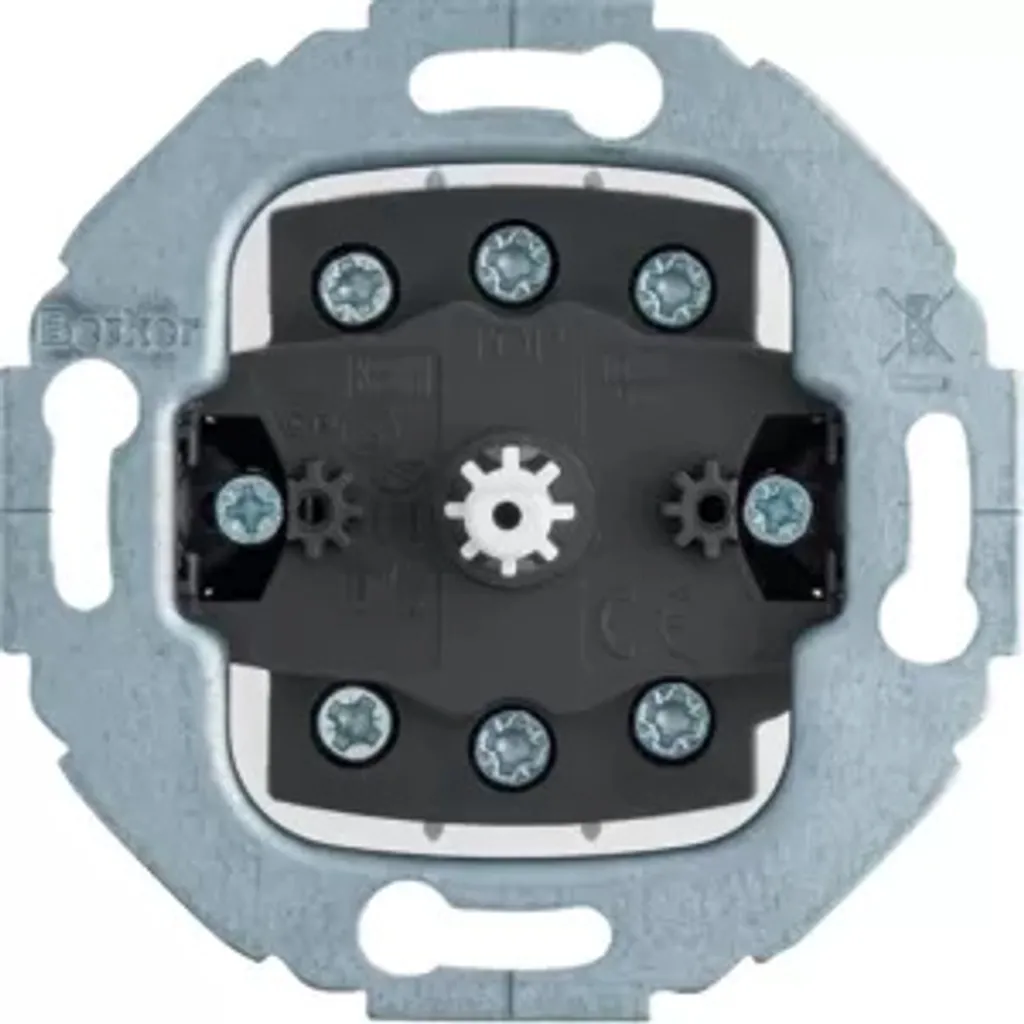 Commutateur rotatif pour domotique - Bouton 4 contacts NO Berker 383803
