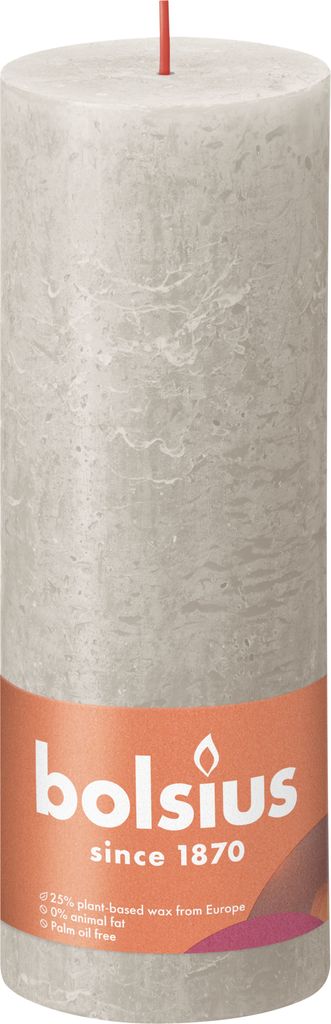 Bolsius Rustiko Shine, Zylinder, Grau, 85 h, 1 Stück(e) Produktbild 