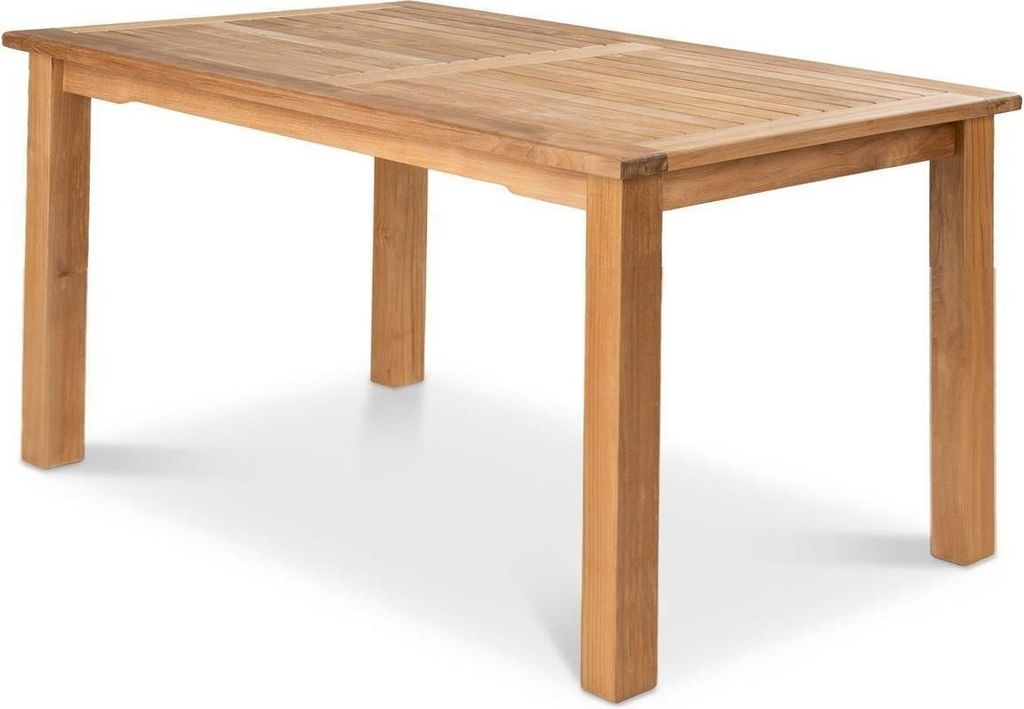 Gartentisch - 150 x 80 cm - Braun - Teakholz massiv
