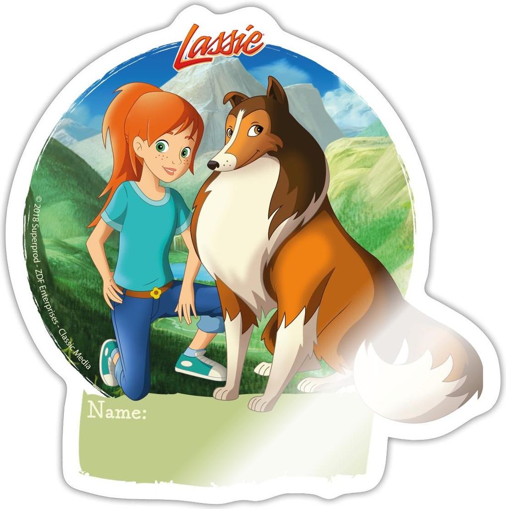 Spreadshirt Lassie Zoé Und Du Eigener Name Sticker Aufkleber, 10 x 10 cm, Weiß glänzend