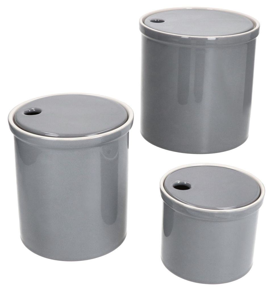 3er Set Oskar Vorratsdose S M & L in Grau Kartoffeln Produktbild 