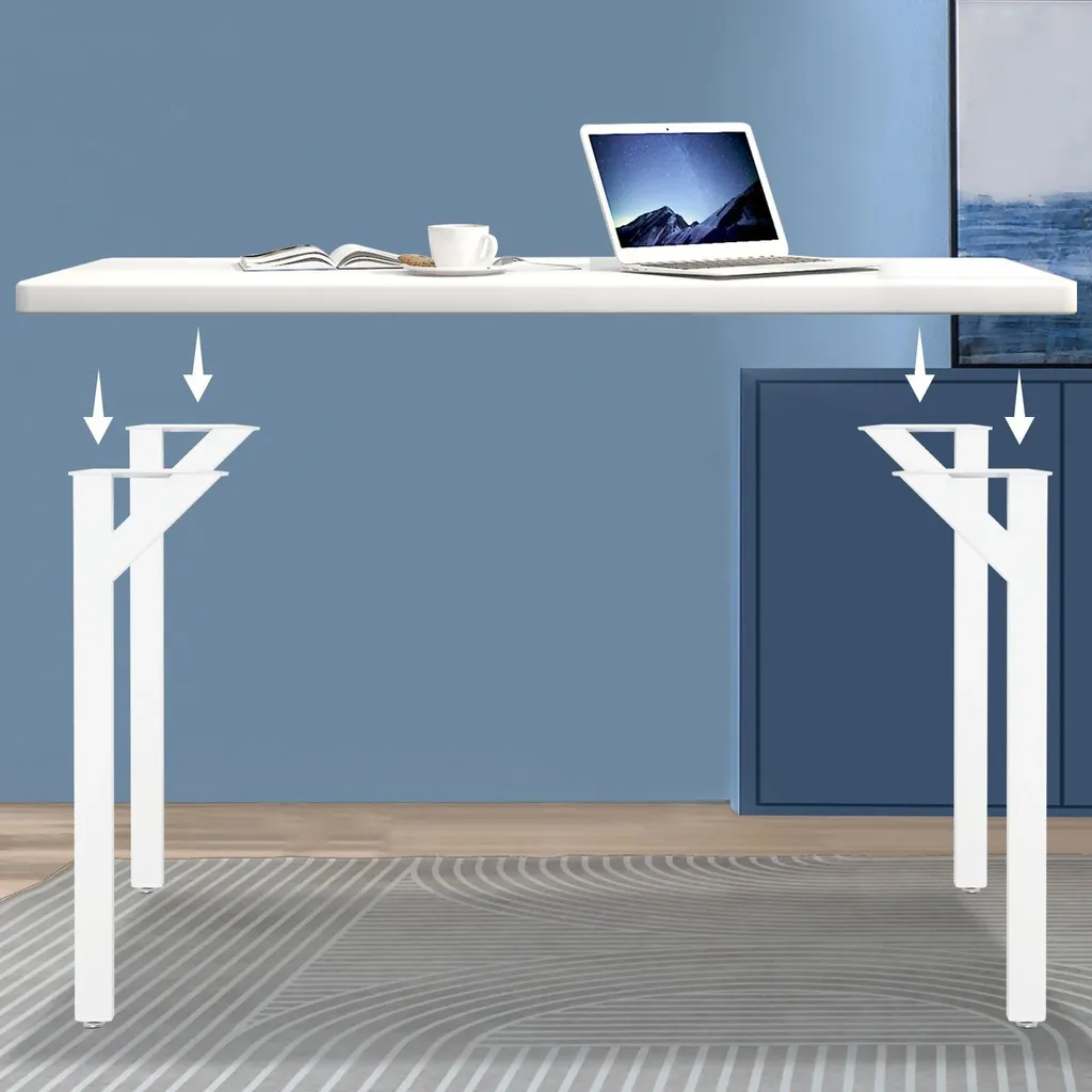 Supports de table en Y blanc lot de 4 pour création de meubles personnalisés