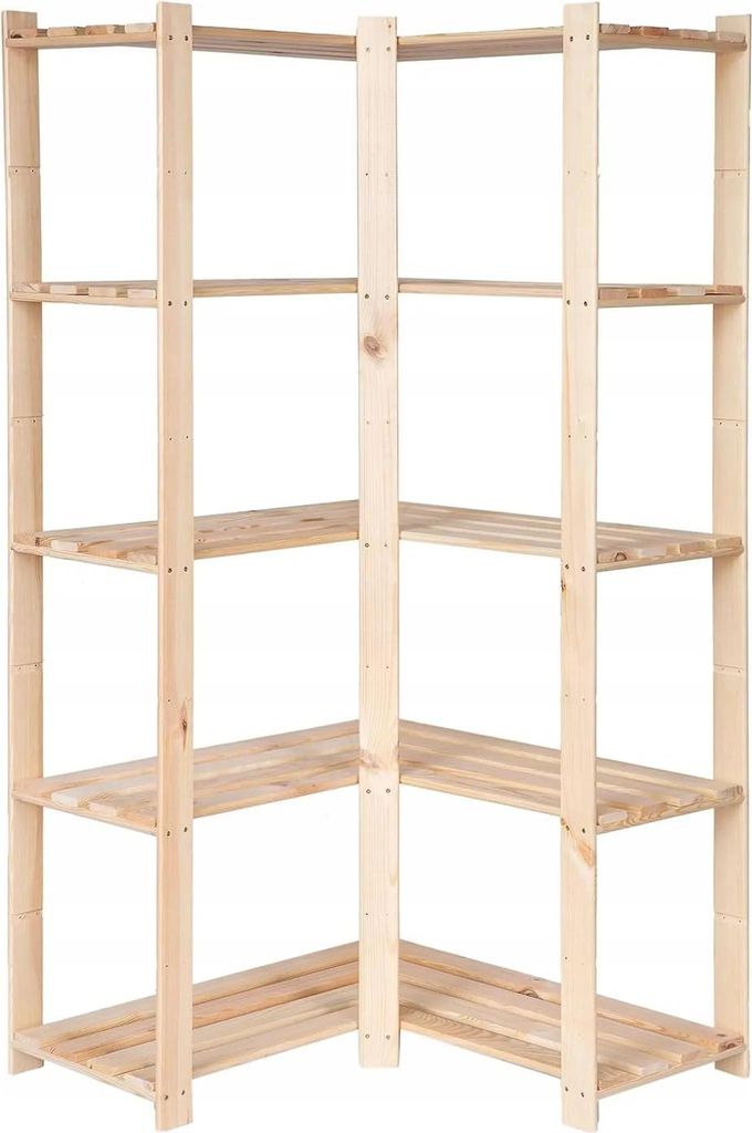 STOLMAK Drevený rohový regál 83x170x38 cm borovica, 5 Obrázok produktu 